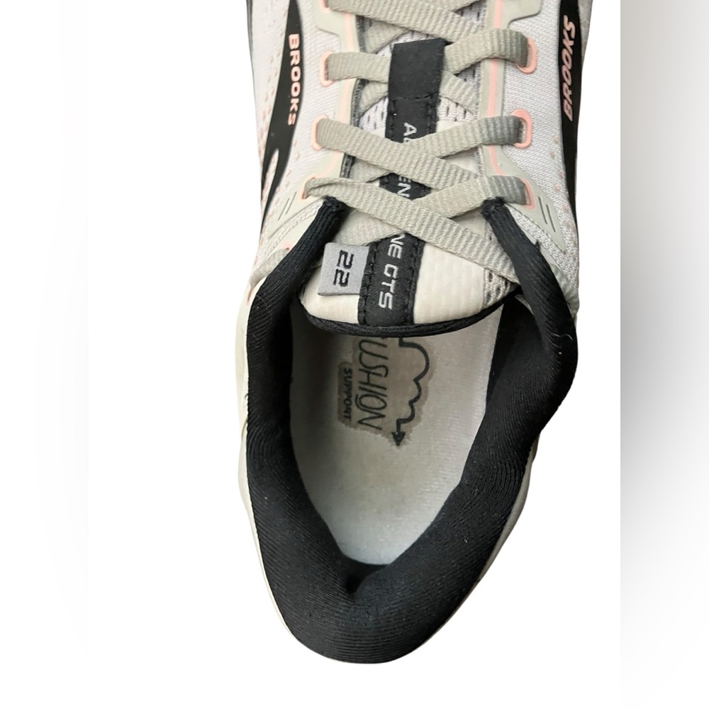 Brooks Adrenaline GTS 22 Women Gray Rose Black Running Sneakers Size 10.5 W - Picture 11 of 14